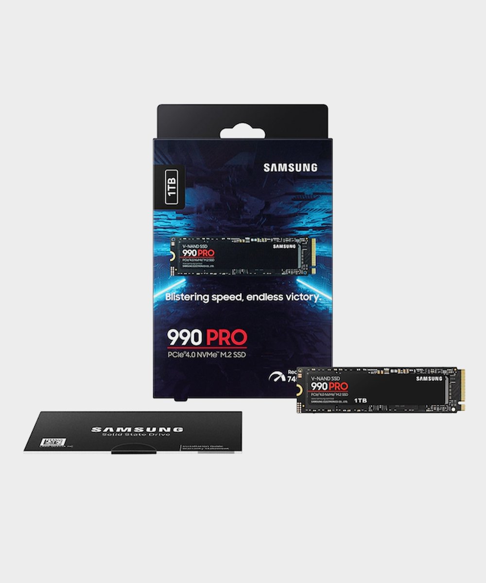 Samsung 990 PRO SSD 1TB PCIe 4.0 M.2 Internal Solid State Drive, Fastest Speed for Gaming, Heat Control, Direct Storage and Memory Expansion for Video Editing, Heavy Graphics, MZ-V9P1T0B