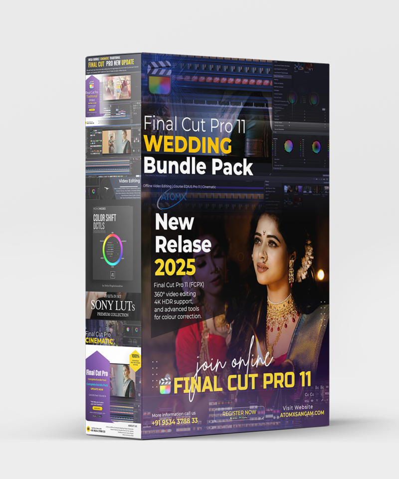 Final Cut Pro 11 | Traditional & Cinematic Dongle | AtomX A1 12.0 | Editing MEGA Pack 2025