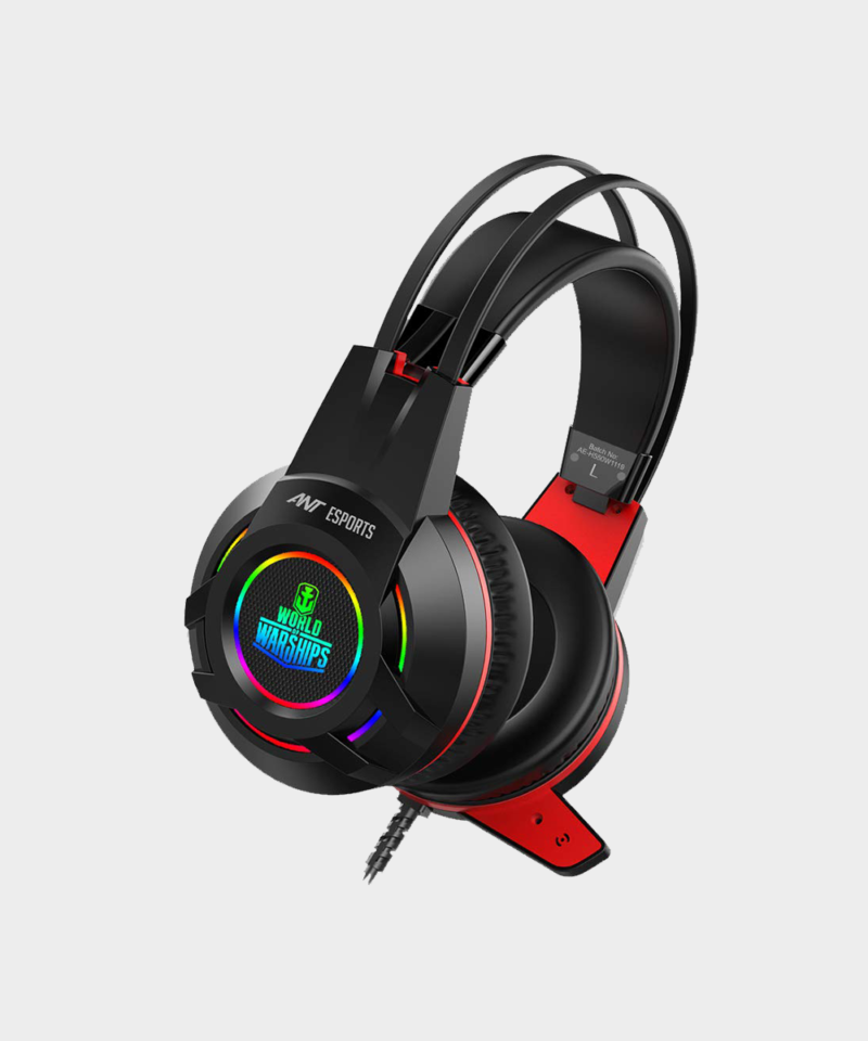 Ant Esports H550W Gaming Headset for PC / PS4 / Xbox One, Nintendo Switch, Computer and Mobile, World of War Ship Licensed – Black
