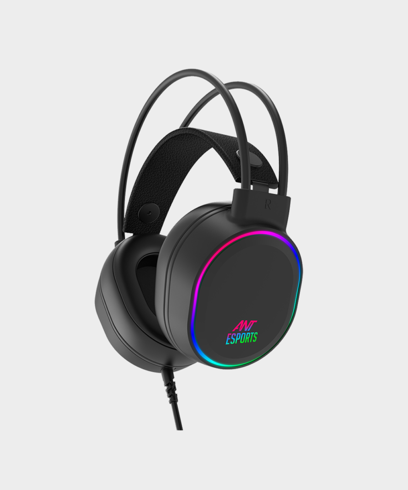Ant Esports H1000 RGB Wired Gaming Headset – Black