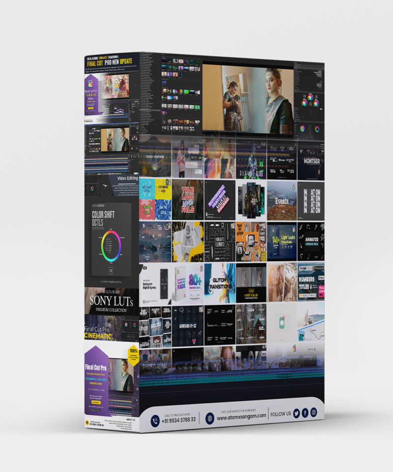 Final Cut Pro 11  FCPX Motion Effect  | Ultimate Collection | Seamless Transition  | Essential Graphic | Sound FX | LUTs Pack | Effect Library