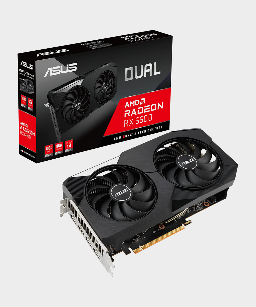ASUS Dual Radeon RX 6600 8 GB GDDR6 RAM PCIe 4.0 Dual Fans Desktop Graphic Card, pci_e_x16