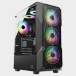 Intel Core i5 12400 | 12th Gen Desktop Gaming |  Gigabyte H610 Motherboard | 16 GB Memory Ram | 500 GB NvMe SSD | 550 Watts Power Supply | Ant Value CV200 Mini-Tower Computer Case/Gaming Cabinet – Black