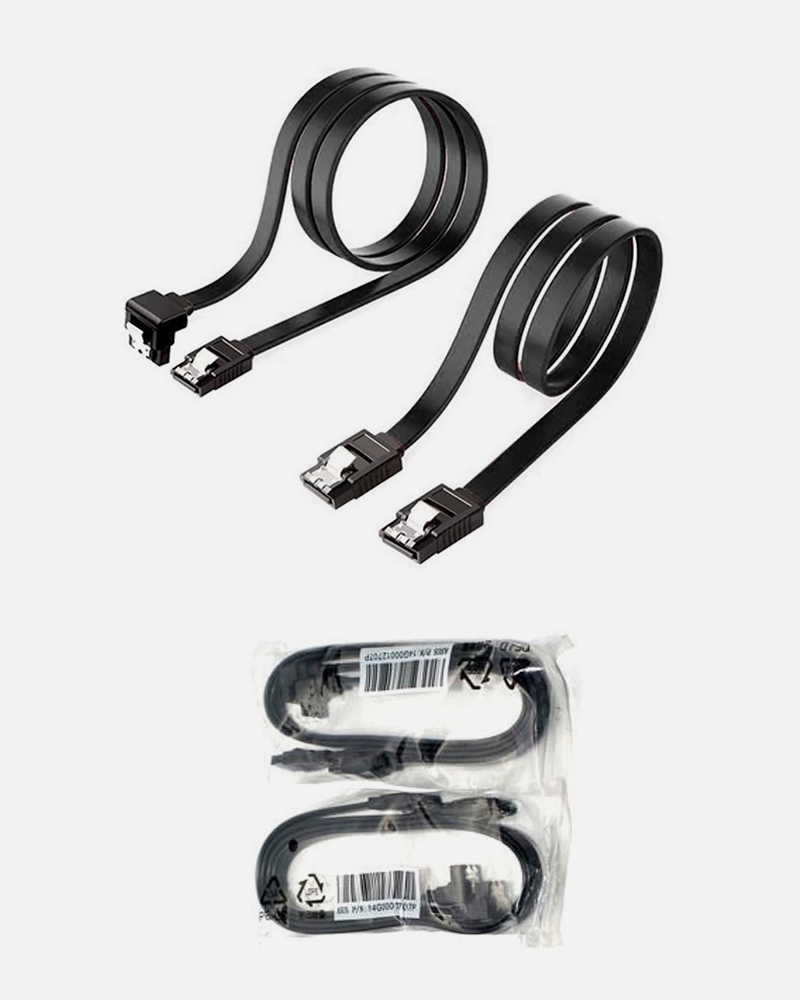 Original SATA Cable III 6Gbps Straight HDD SDD Data Cable with Locking Latch 16 inches Compatible for SATA HDD, SSD, CD Driver, CD Writer, Black