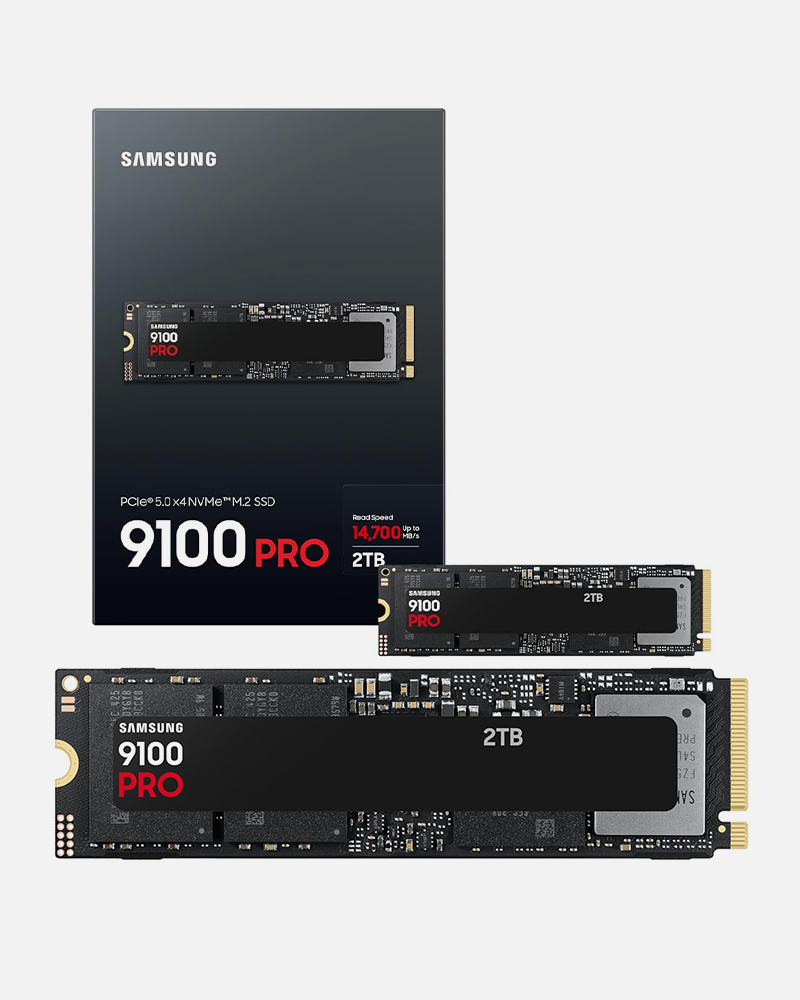 Samsung SSD 9100 PRO 2TB, PCIe 5.0x4 M.2 2280, Seq. Read Speeds Up to 14,800MB/s, Best for AI Computing, Gaming, and Heavy Duty Workstations (MZ VAP2T0B)