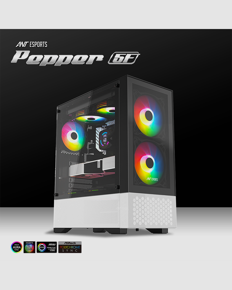 Intel Core i5 13th Gen | 4GB Graphic Card | 16 GB Ram | 500 GB SSD | ASUS H610 Prime  Motherbord | 550 Watts Power | GTA 5 & Free Fire Gaming Desktop Black White